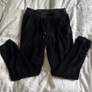 Athleta Velvet Fleece Joggers Black size Small